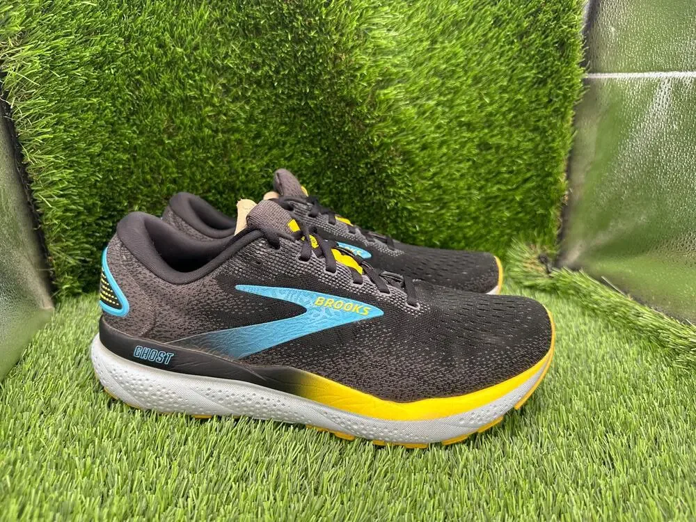 Brooks Ghost 16 1104181D029 Athletic Sneaker Men's 9.5D Black Mesh Road Running - Picture 1 of 15